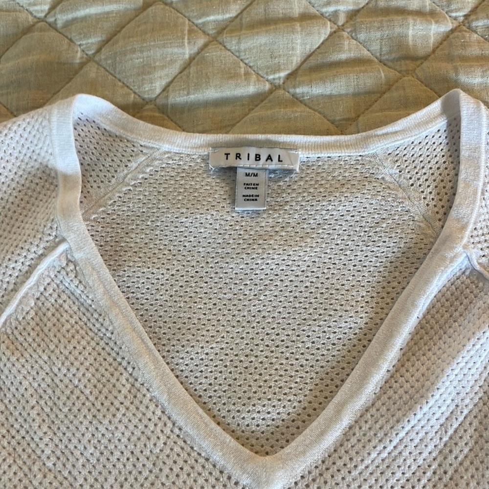 Tribal white sweater